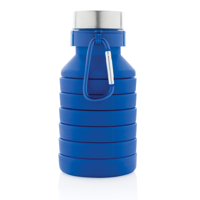 Load image into Gallery viewer, Leakproof collapsible silicone drinkware bottle with lid from XD Collection, shown in a compact, flexible design ideal for travel.
