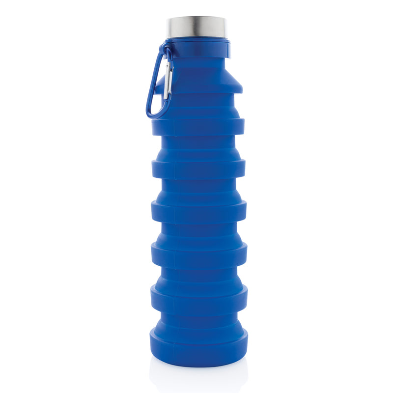 Load image into Gallery viewer, Collapsible silicone water bottle with leakproof lid from XD Collection, lightweight drinkware perfect for on-the-go hydration.