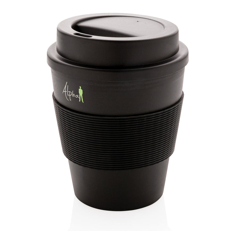 Load image into Gallery viewer, Reusable Coffee cup with screw lid 350ml - Custom Wood Designs