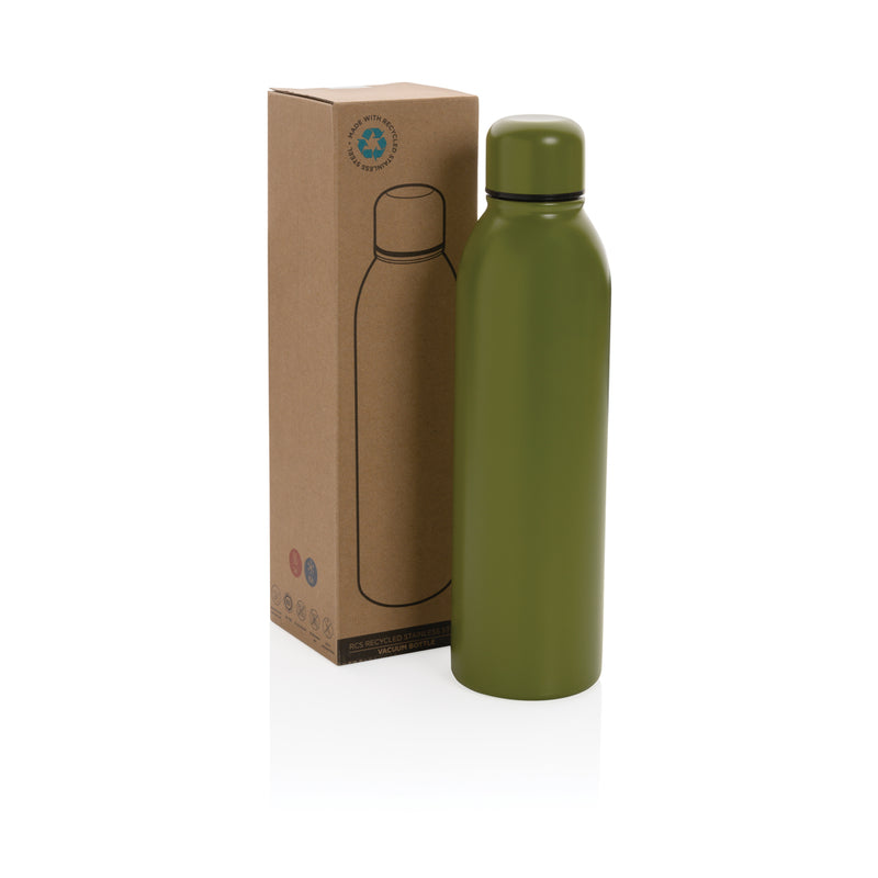 Load image into Gallery viewer, Recycled stainless steel vacuum bottle by XD Collection, 500ML drinkware with a sleek, durable design for hot and cold beverages.