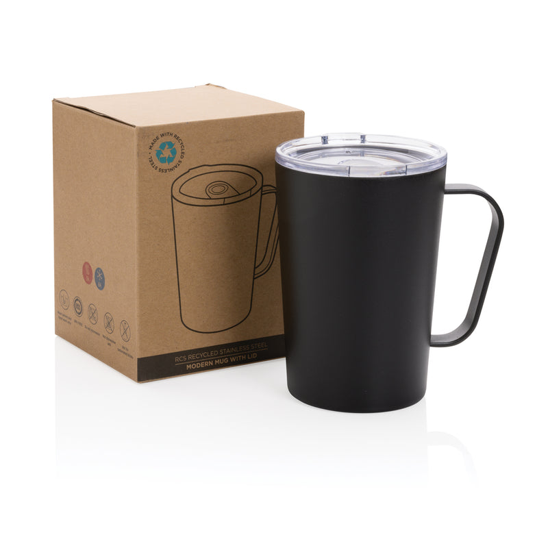 Load image into Gallery viewer, RCS Recycled stainless steel modern vacuum mug with lid - Custom Wood Designs
