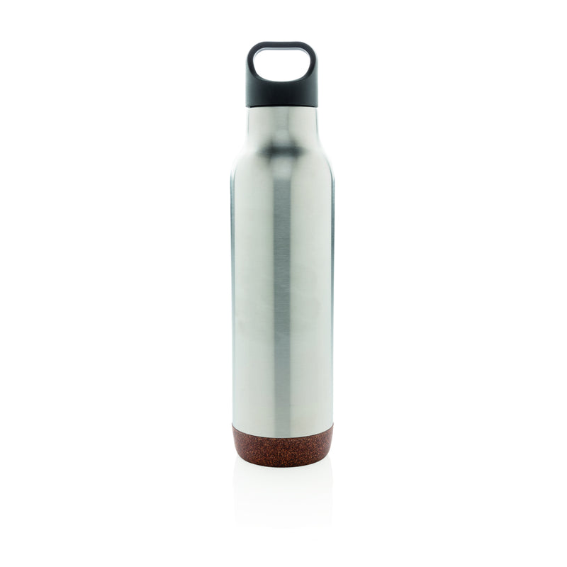 Load image into Gallery viewer, Cork leakproof vacuum flask from XD Collection, drinkware with insulated stainless steel body and cork lid for hot and cold beverages.