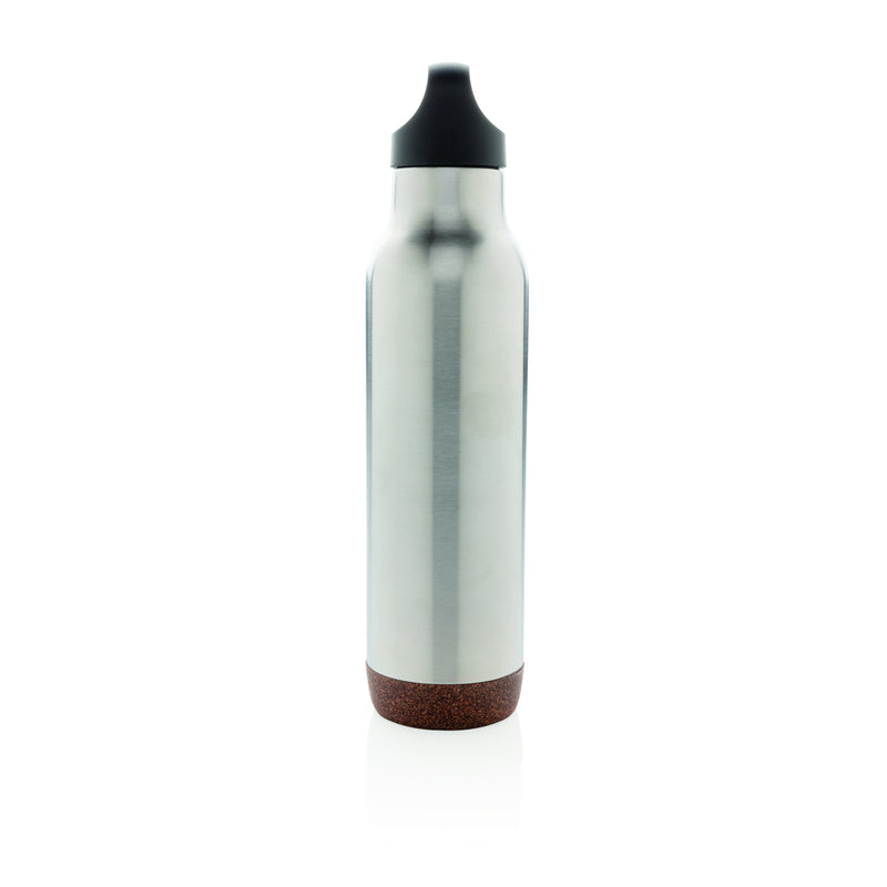 Load image into Gallery viewer, Cork leakproof vacuum flask from XD Collection, drinkware with a sleek design and secure lid for hot and cold beverages.