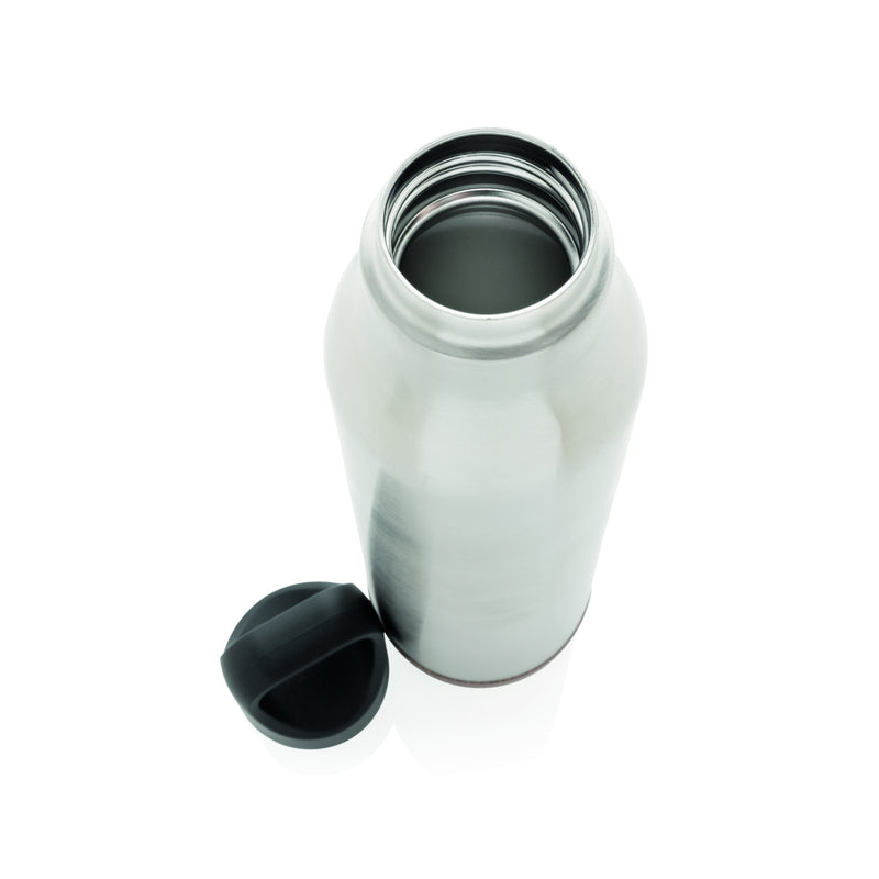 Load image into Gallery viewer, Cork leakproof vacuum flask from XD Collection, drinkware with insulated stainless steel body and screw-on lid, ideal for beverages.