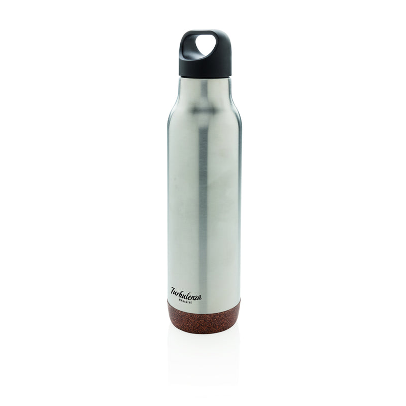 Load image into Gallery viewer, Cork leakproof vacuum flask from XD Collection, drinkware with a sleek design and secure lid for hot and cold beverages.