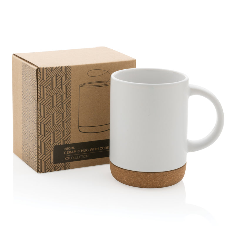 Load image into Gallery viewer, Ceramic mug with cork base 280ml - Custom Wood Designs