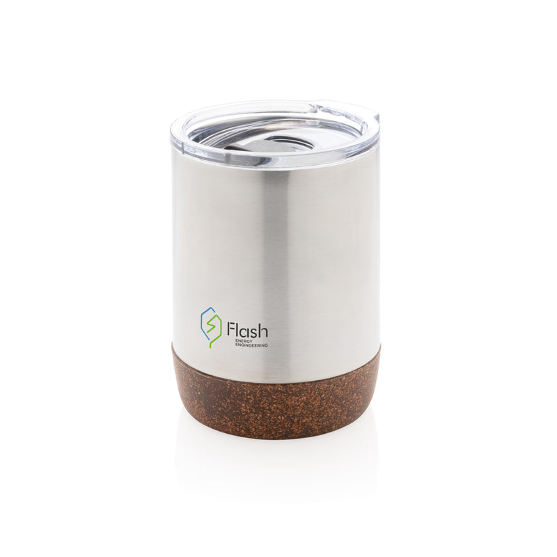 Load image into Gallery viewer, Small vacuum coffee mug from XD Collection RCS Re-steel cork drinkware, featuring a sleek design and insulated stainless steel construction.
