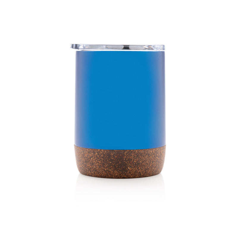 Load image into Gallery viewer, Small RCS Re-steel cork vacuum coffee mug from XD Collection, stylish drinkware with stainless steel and cork exterior.
