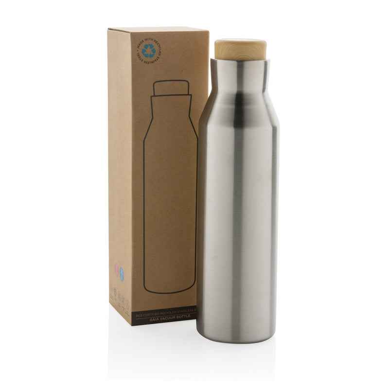 Load image into Gallery viewer, Gaia RCS certified recycled stainless steel vacuum bottle - Custom Wood Designs