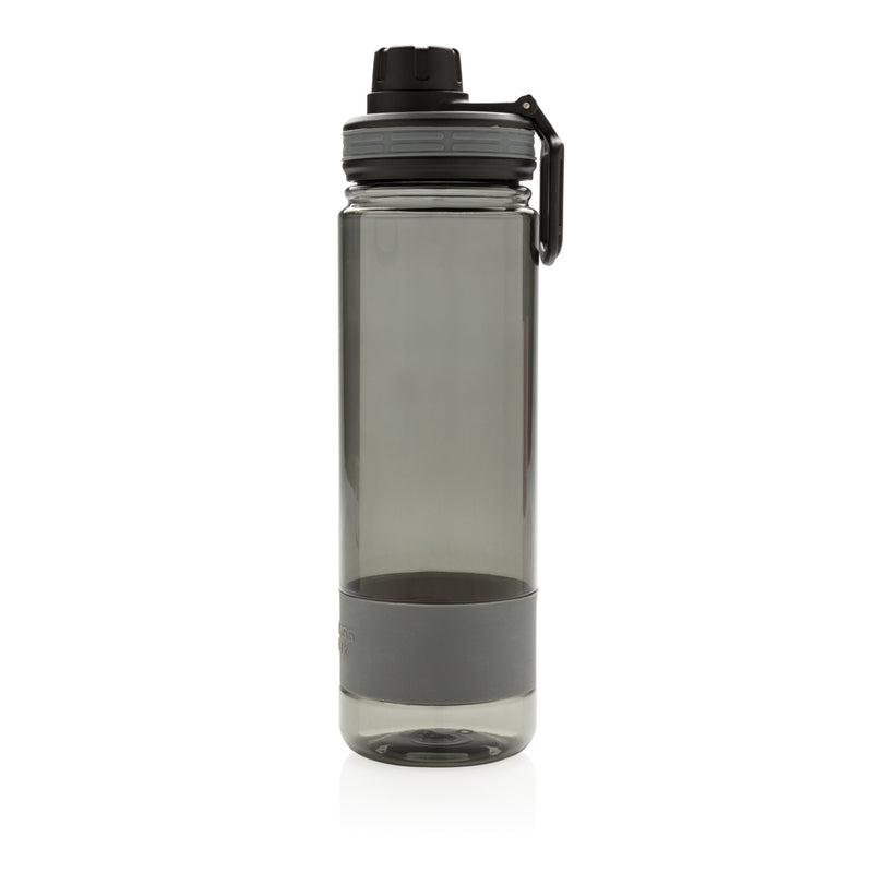 Load image into Gallery viewer, Swiss Peak Tritan drinkware bottle with a clear, durable design and blue lid for hydration on the go.
