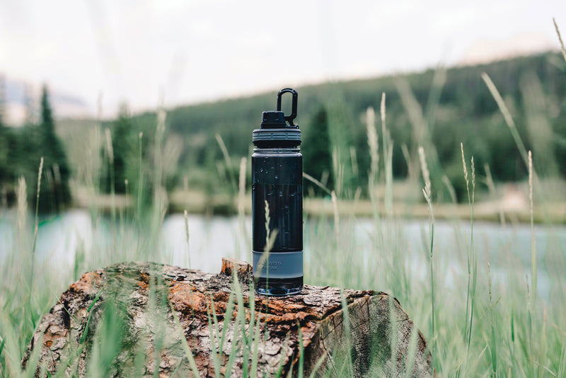 Load image into Gallery viewer, Swiss Peak Tritan drinkware bottle showing a clear, durable Tritan material with a sleek design for hydration.