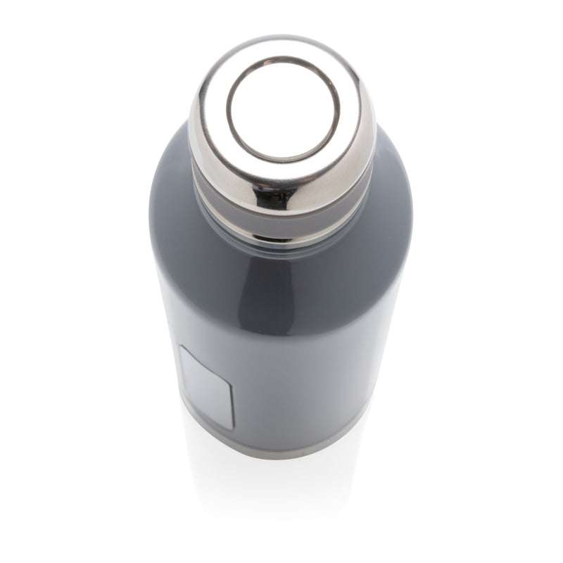 Load image into Gallery viewer, Leak-proof vacuum bottle from XD Collection with logo plate, shown in a sleek drinkware design.