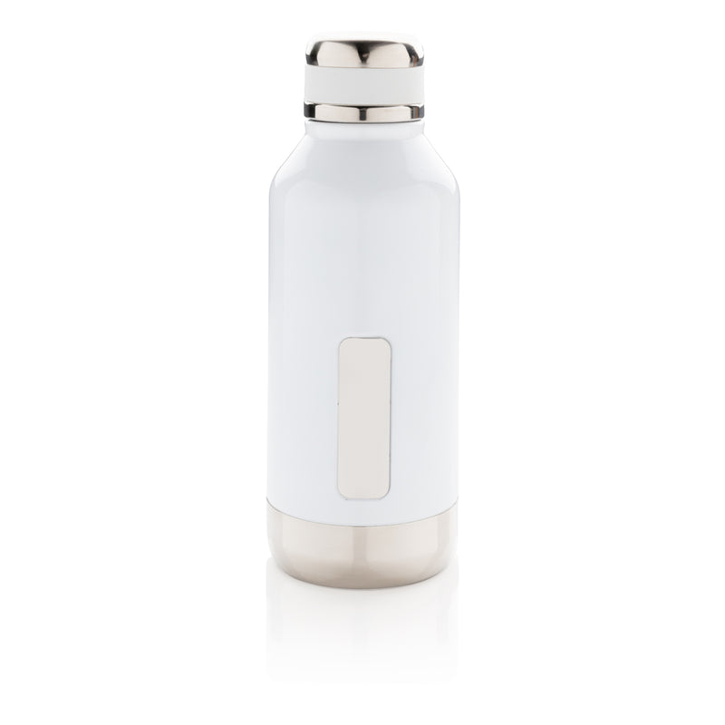 Load image into Gallery viewer, Leak-proof vacuum bottle from XD Collection with logo plate, stainless steel drinkware for hot and cold beverages.