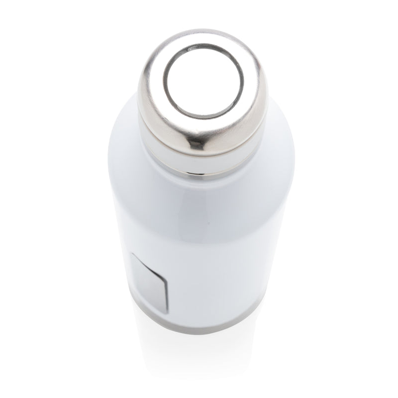 Load image into Gallery viewer, Leak-proof vacuum drinkware bottle with XD Collection logo plate, featuring a sleek design and insulated stainless steel construction.