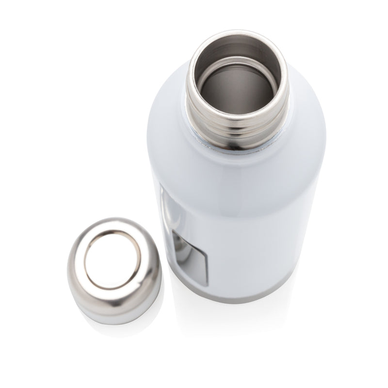 Load image into Gallery viewer, Leak-proof XD Collection vacuum bottle with logo plate, stainless steel drinkware with a secure lid and sleek design.