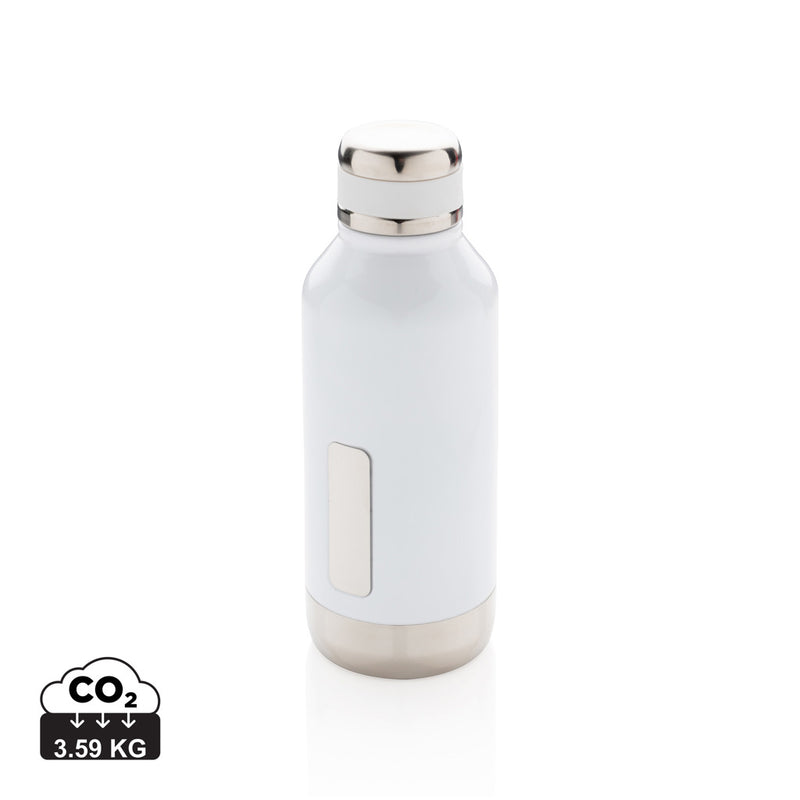 Load image into Gallery viewer, Leak-proof vacuum bottle with XD Collection logo plate, stainless steel drinkware ideal for keeping beverages hot or cold.