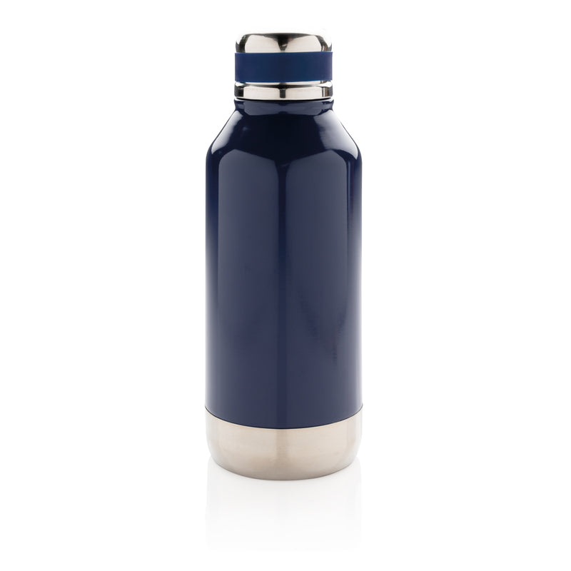 Load image into Gallery viewer, Leak-proof vacuum bottle from XD Collection with logo plate, featuring sleek drinkware design and insulated stainless steel construction.