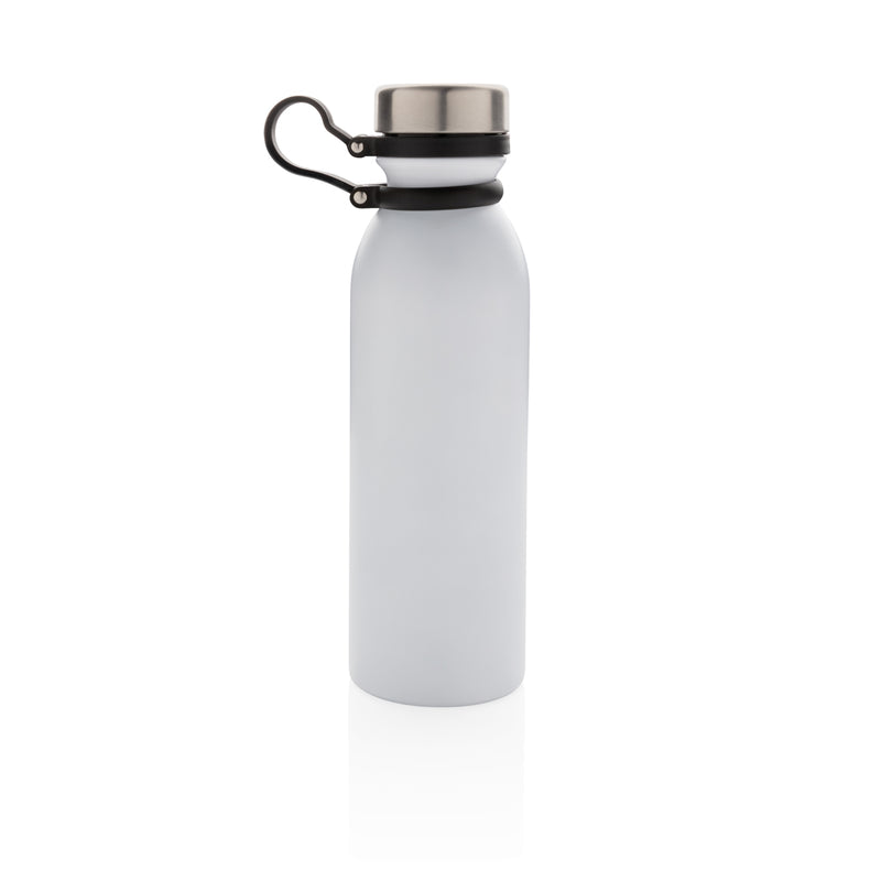 Load image into Gallery viewer, Copper vacuum insulated drinkware bottle with carry loop by XD Collection, showcasing a sleek, durable design for hot and cold beverages.