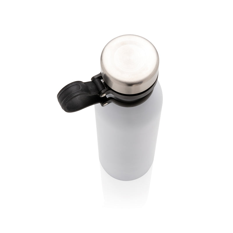 Load image into Gallery viewer, Copper vacuum insulated bottle with carry loop from XD Collection, showcasing its sleek design and durable drinkware construction.