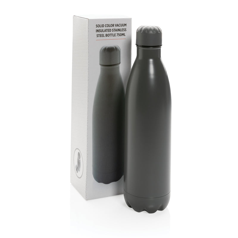 Load image into Gallery viewer, Solid color stainless steel vacuum bottle, 750ml, by XD Collection, featuring a sleek design and leak-proof lid for hot or cold drinks.