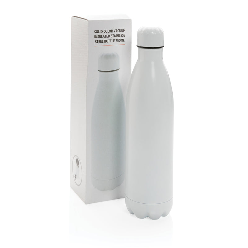 Load image into Gallery viewer, Stainless steel vacuum insulated 750ml drinkware bottle by XD Collection in solid color, with a sleek, cylindrical design