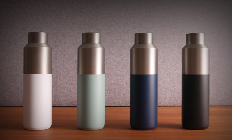 Load image into Gallery viewer, Fluid RCS certified recycled steel water bottle 600ml - Custom Wood Designs