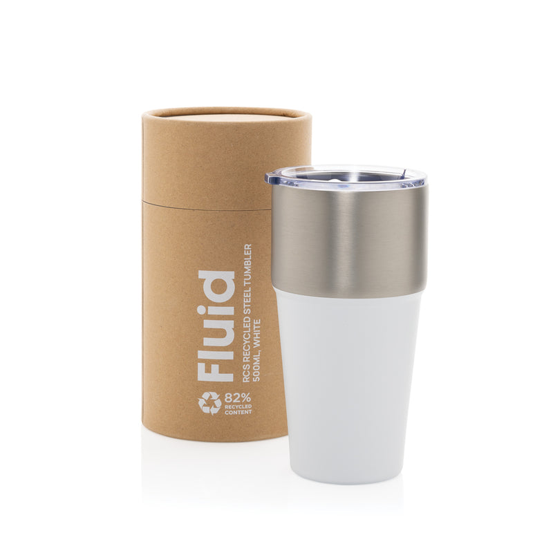 Load image into Gallery viewer, Fluid RCS certified recycled steel tumbler 500ml - Custom Wood Designs