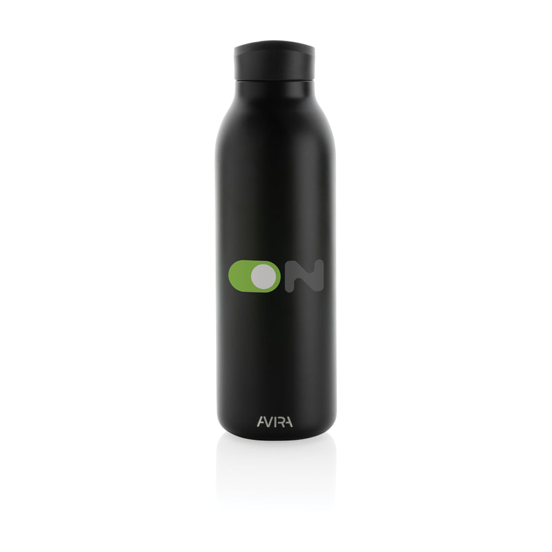 Load image into Gallery viewer, Avira Avior RCS Re-steel 500ml drinkware bottle with stainless steel design and leak-proof lid, suitable for hot and cold beverages.