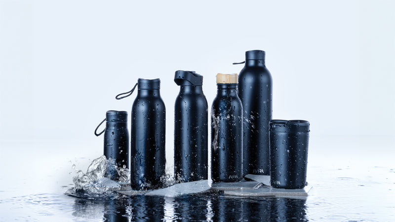 Load image into Gallery viewer, Avira Avior RCS Re-steel 500ml stainless steel water bottle with screw cap, durable drinkware for hydration.
