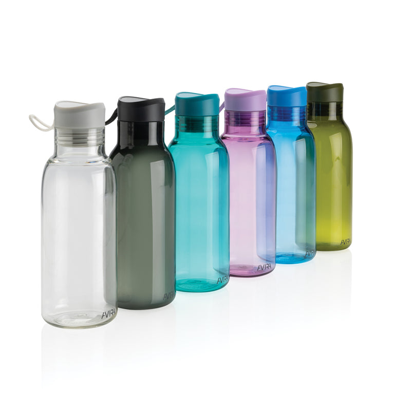 Load image into Gallery viewer, Avira Atik RCS recycled PET 500ML drinkware bottle, eco-friendly reusable water bottle with cap, on white background.