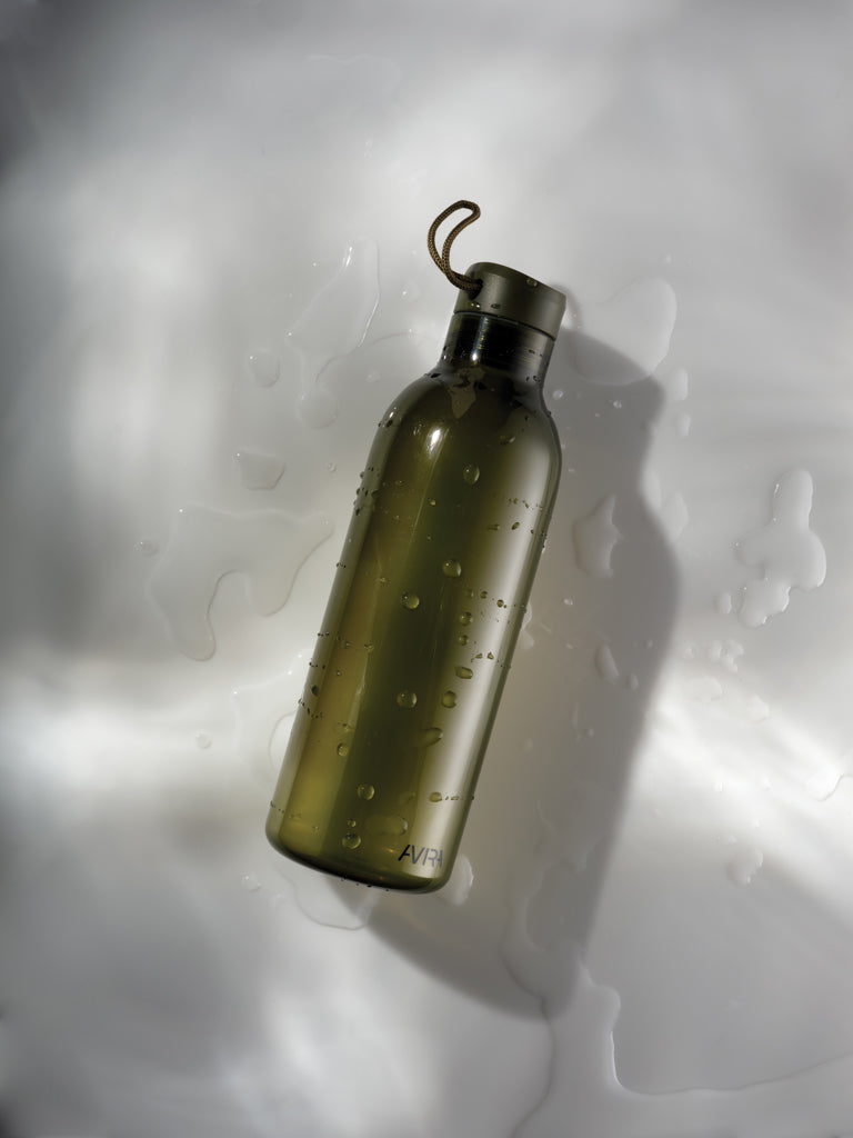 Load image into Gallery viewer, Avira Atik RCS recycled PET 500ML drinkware bottle, eco-friendly reusable water bottle with clear design and screw cap.