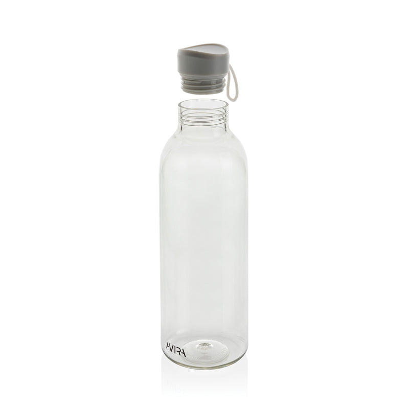 Load image into Gallery viewer, Avira Atik RCS recycled PET 1L drinkware bottle with a sleek design and green cap, eco-friendly reusable water bottle