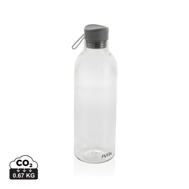 Load image into Gallery viewer, Avira Atik RCS 1L recycled PET bottle drinkware with a clear, eco-friendly design and a screw-on lid.