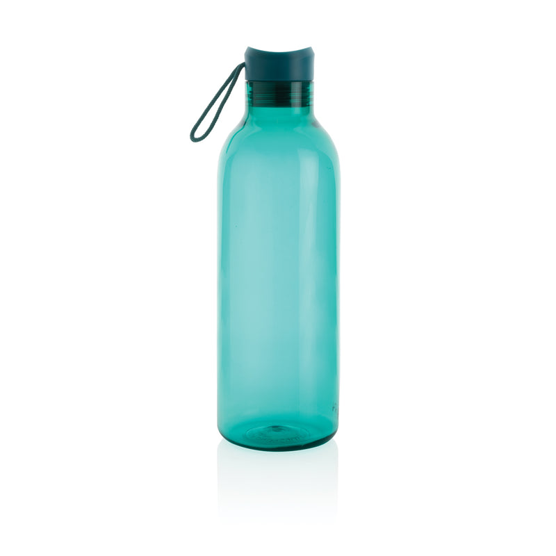 Load image into Gallery viewer, Avira Atik RCS 1L recycled PET bottle drinkware with a clear, eco-friendly design and blue cap on white background