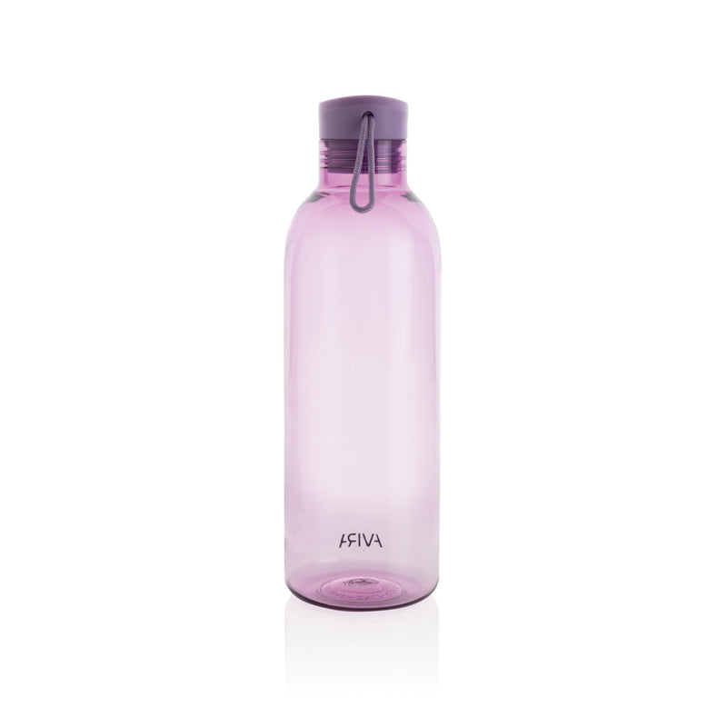 Load image into Gallery viewer, Avira Atik RCS 1L recycled PET bottle drinkware with a clear, eco-friendly design and blue cap, suitable for beverages.