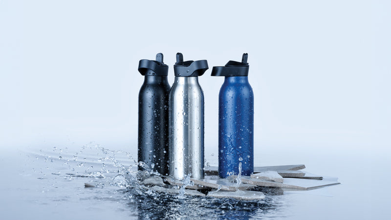 Load image into Gallery viewer, Avira Ara RCS Re-steel fliptop water bottle 500ml - Custom Wood Designs