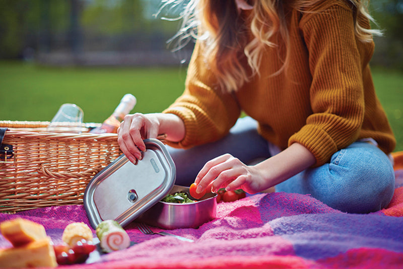 Load image into Gallery viewer, Black+Blum Stainless Steel Lunch Box Large - Custom Wood Designs