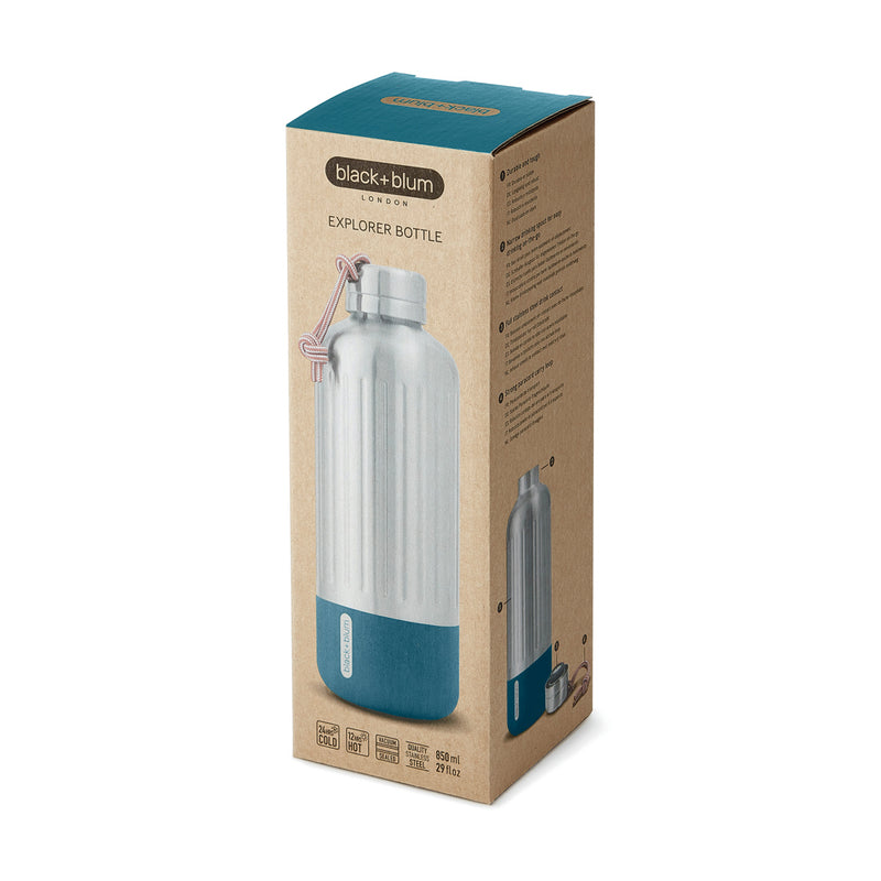 Load image into Gallery viewer, Black + Blum Explorer Insulated Bottle in 850ml size, stainless steel drinkware with secure lid and sleek design.
