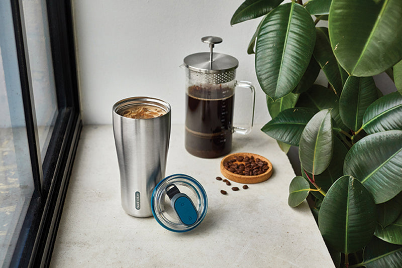 Load image into Gallery viewer, Black + Blum insulated travel tumbler 600ml drinkware with a sleek design, ideal for hot and cold beverages on the go.