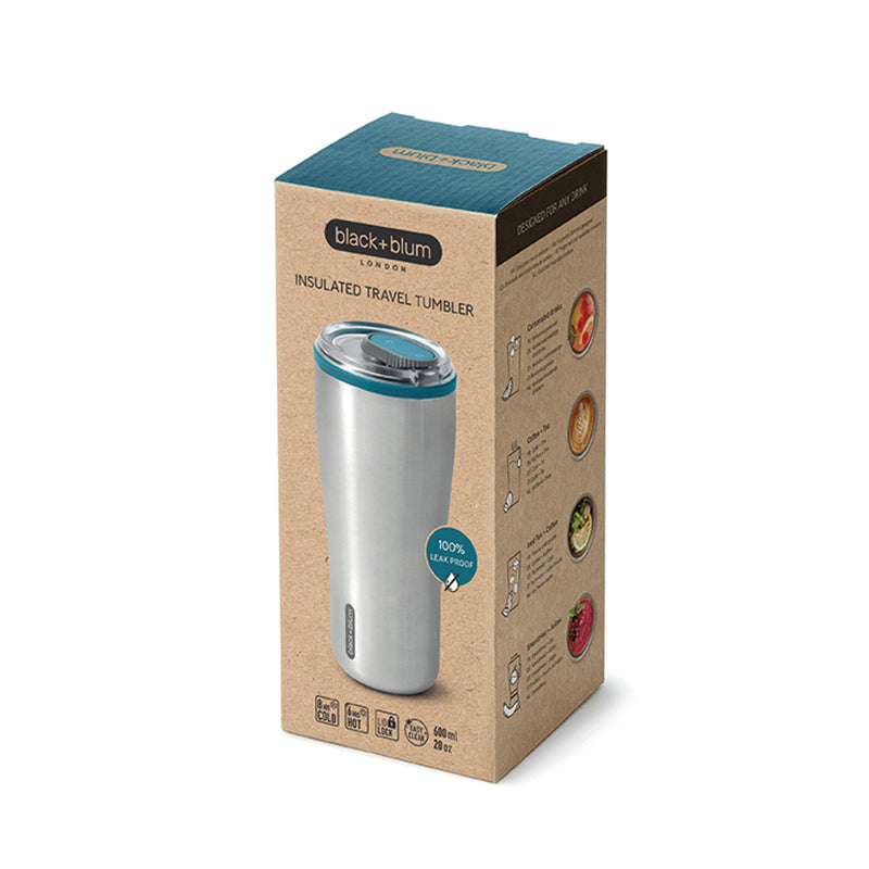 Load image into Gallery viewer, Black + Blum insulated travel tumbler, 600ml drinkware with a sleek design, suitable for hot or cold beverages on the go.