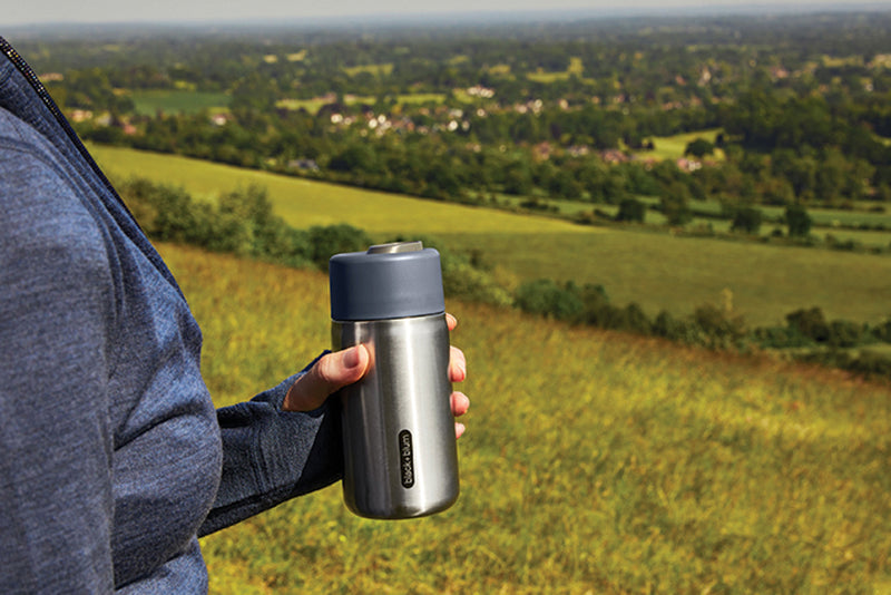 Load image into Gallery viewer, Black + Blum insulated leakproof stainless steel travel cup for drinks, with a sleek design and secure lid.