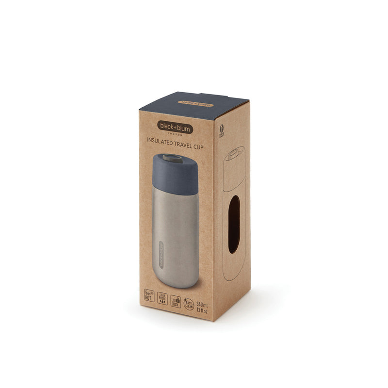 Load image into Gallery viewer, Black + Blum insulated leakproof travel cup made of stainless steel, featuring a sleek design and secure lid for on-the-go drinking.