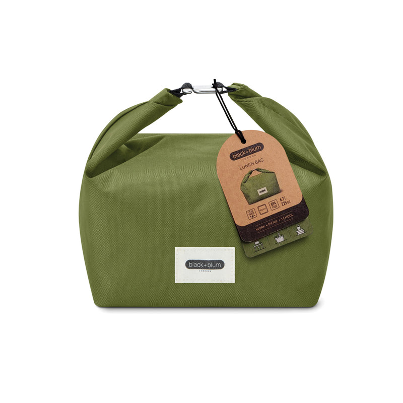 Load image into Gallery viewer, Black+Blum 6.7L insulated outdoor lunch cooler bag showing a sleek black exterior with carrying handle and zipper closure.