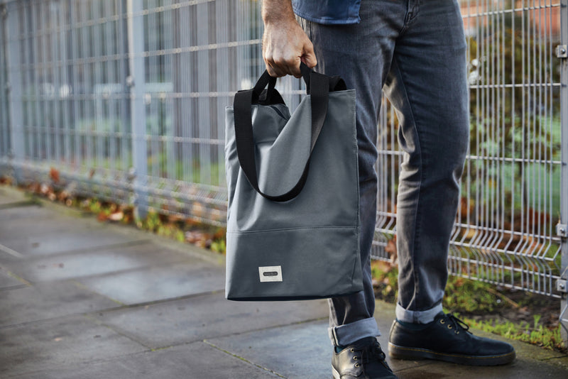Load image into Gallery viewer, Black + Blum 16L insulated outdoor tote cooler bag with black handles and zip closure, ideal for picnics and outdoor activities.