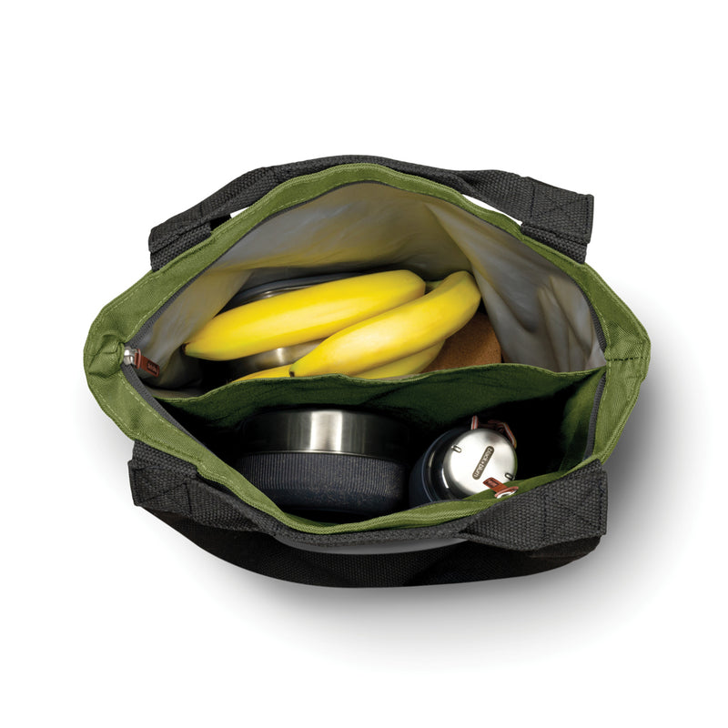 Load image into Gallery viewer, Black + Blum 16L insulated tote cooler bag for outdoor use, showing the sleek black insulated tote with carrying handles.