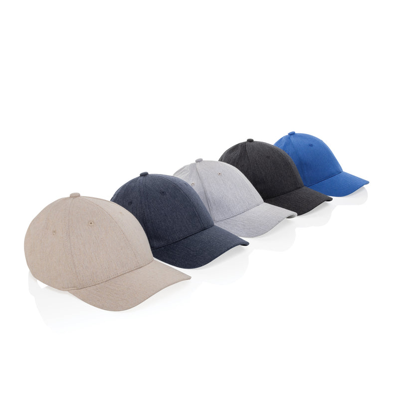 Load image into Gallery viewer, Recycled Heather Milo 6-panel cap by XD Collection, lightweight headwear with a casual style and adjustable fit.