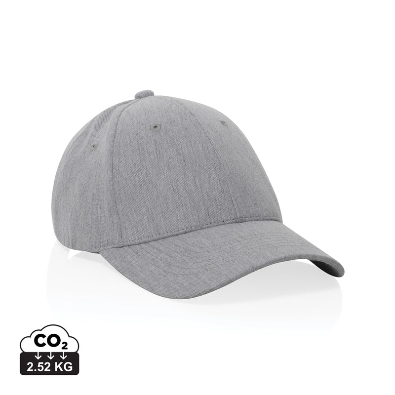 Load image into Gallery viewer, Recycled Heather Milo 6-panel cap by XD Collection, headwear made from eco-friendly materials, showing front view with branding details.