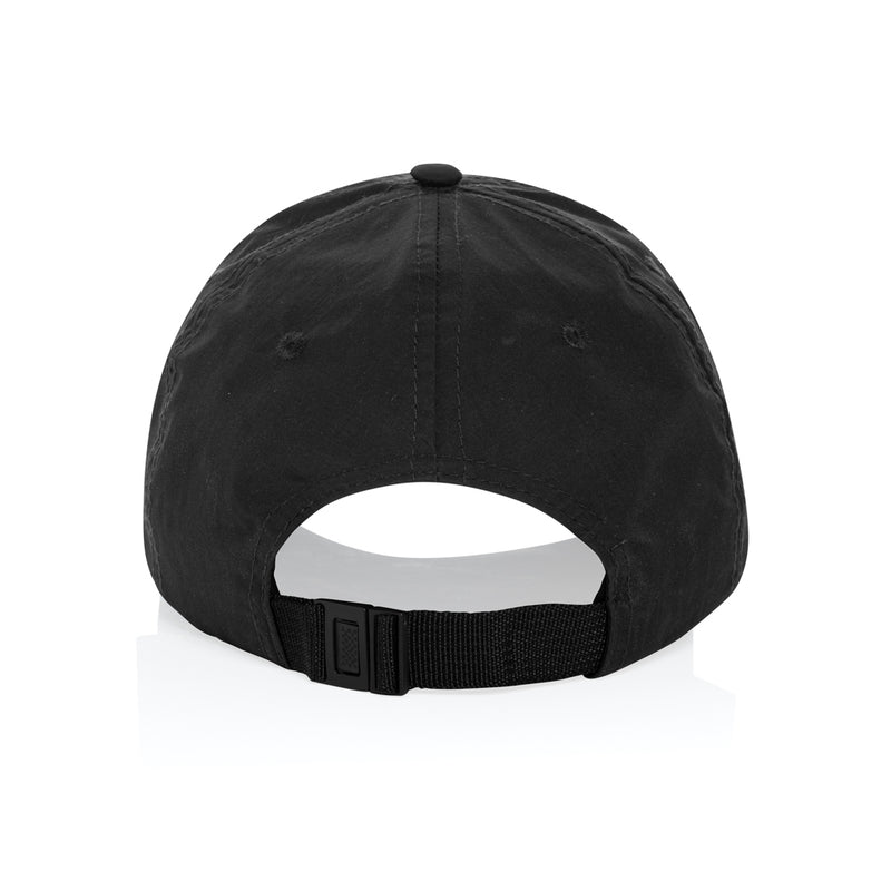 Load image into Gallery viewer, XD Xclusive KENTO URBAN RCS recycled nylon adventure baseball cap, black headwear with five-panel design and adjustable strap.
