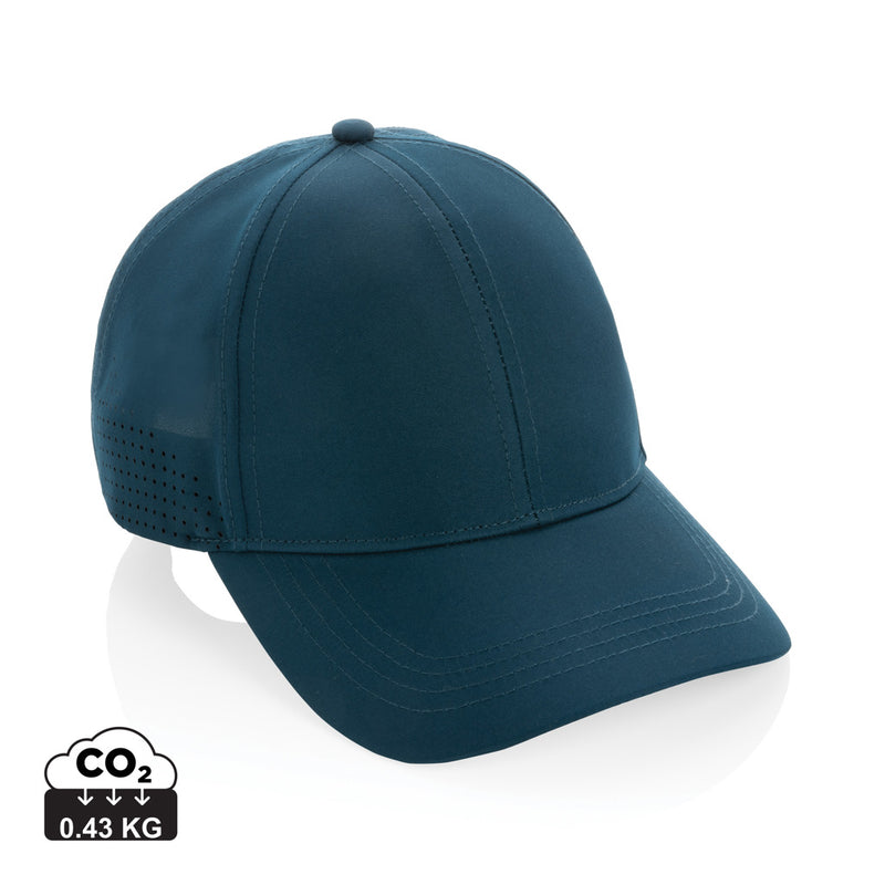 Load image into Gallery viewer, Impact AWARE™ RPET 6-panel sports cap by XD Collection, showcasing eco-friendly design and adjustable headwear style.