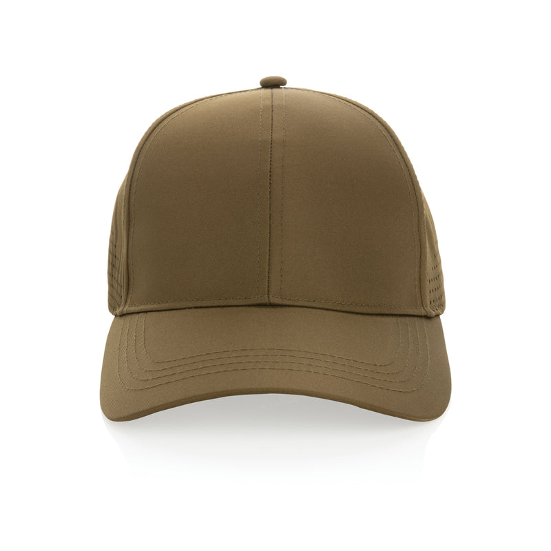 Load image into Gallery viewer, XD Collection Impact AWARE™ RPET 6 panel sports cap, eco-friendly headwear with breathable fabric and adjustable strap.